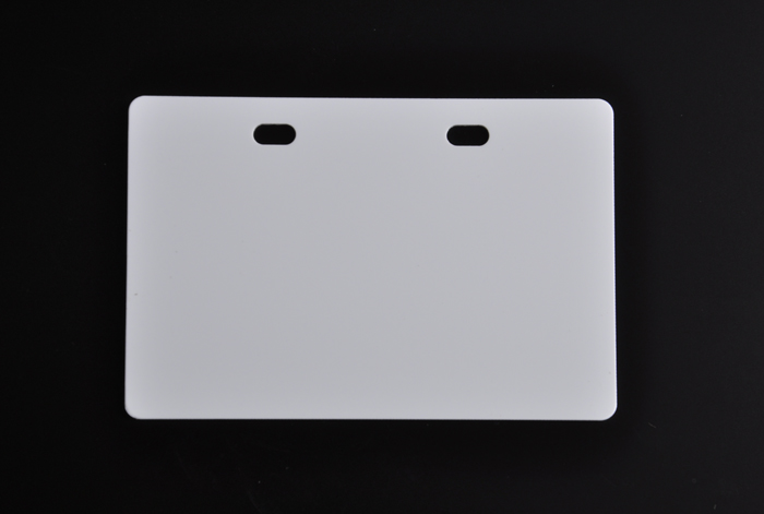 PVC標牌60*90mm雙孔，可打印標牌
